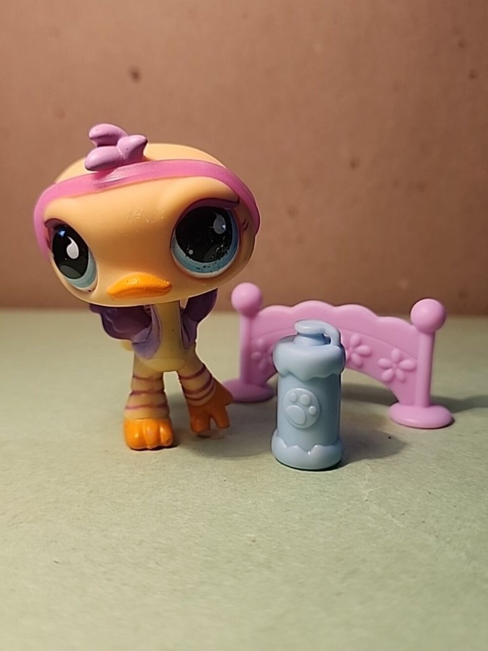 Lps Portable Pets #516 Ostrich W Accessories 2007 Hasbro  bobbin head